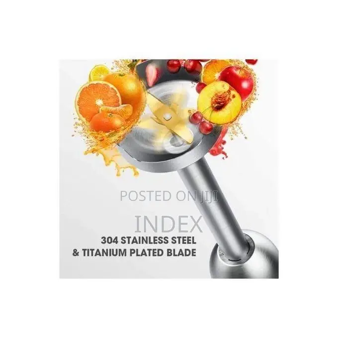 Hoffmans 4 in 1 Hand Blender With Whisk and Mincer-Silver/Black