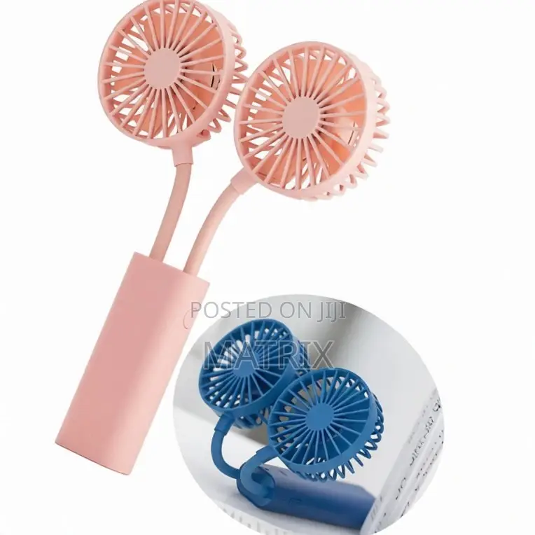 Dual-Head Hand Held Fan, Mini 3-Speed Adjustment, Rechargeable Fan