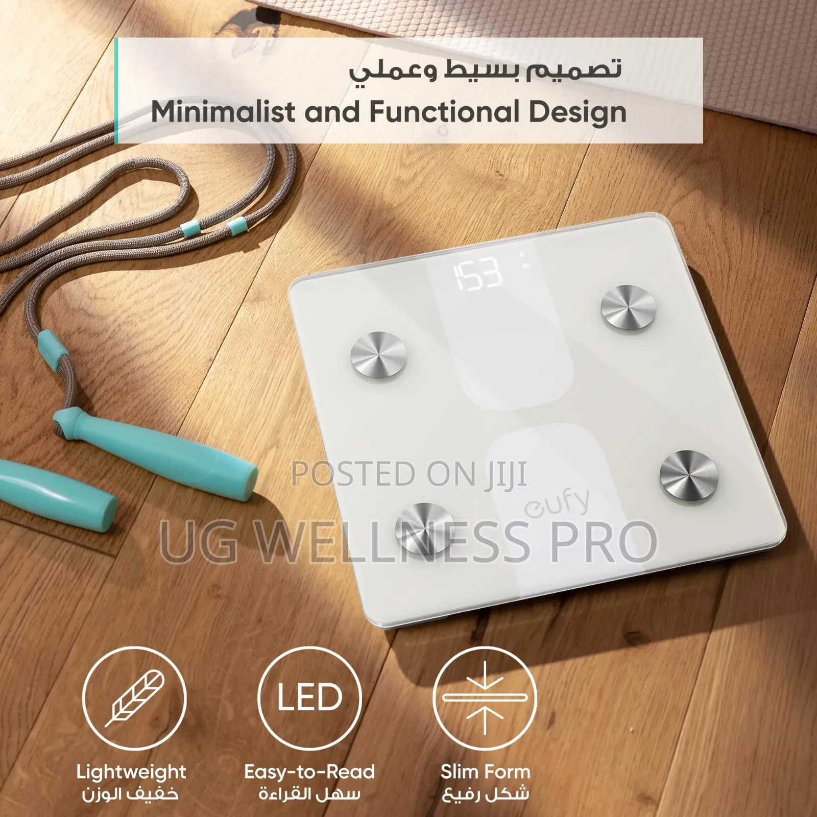 Digital Wireless Bathroom Smart With Bluetooth, Weight White Kg/Lb