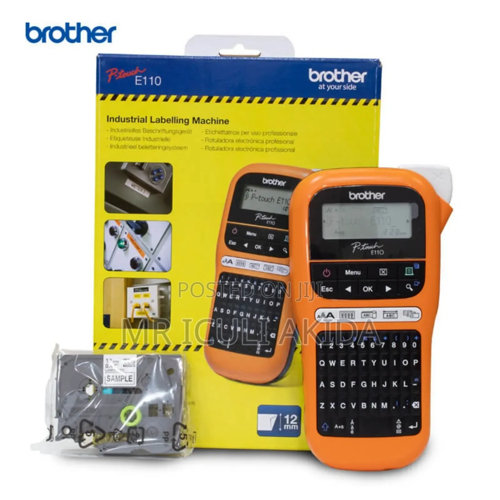 Original Brother Pt-E110vp Handheld Industrial Thermal Label Printer.