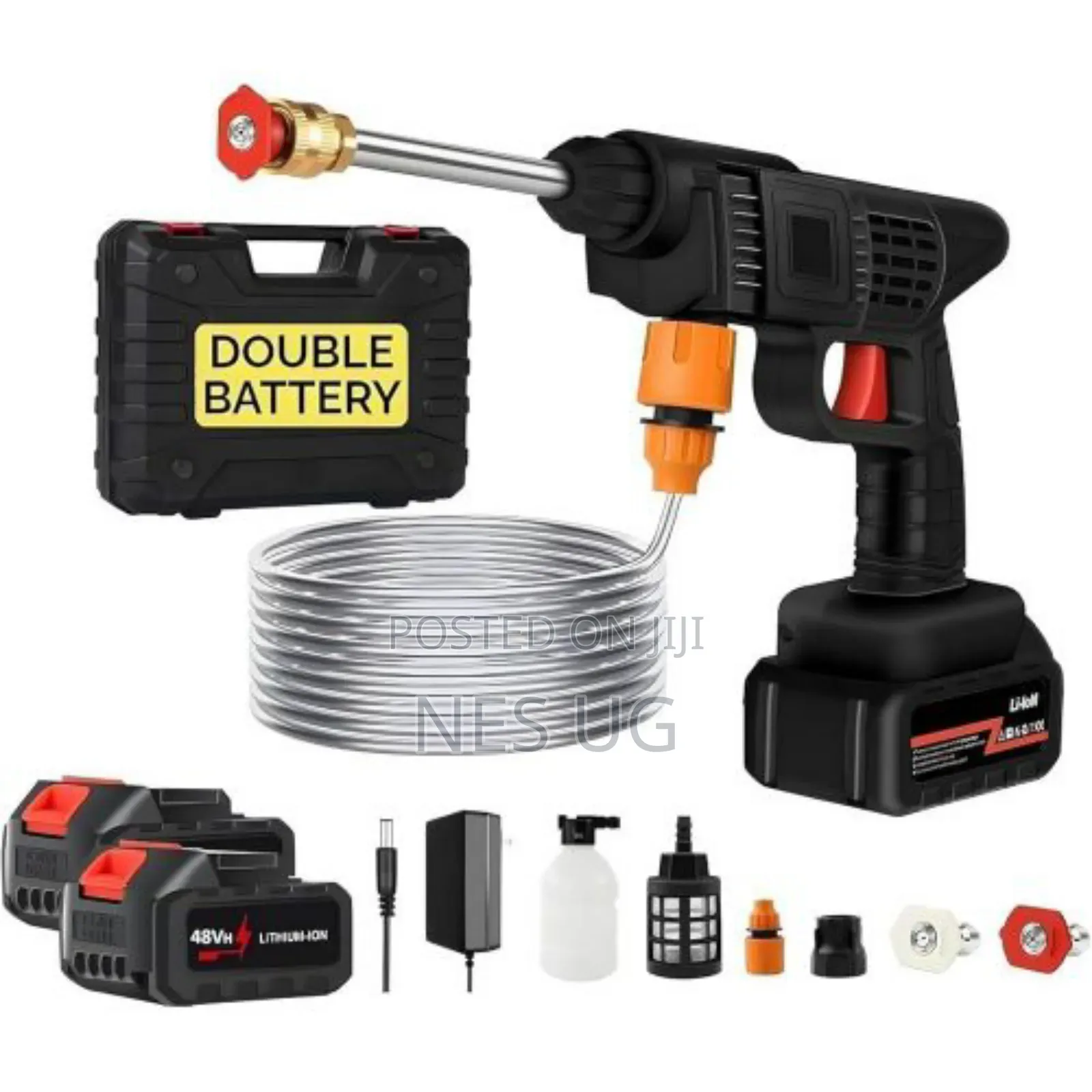 Cordless Portable High Pressure Car Washer Machine With 2 Batteries