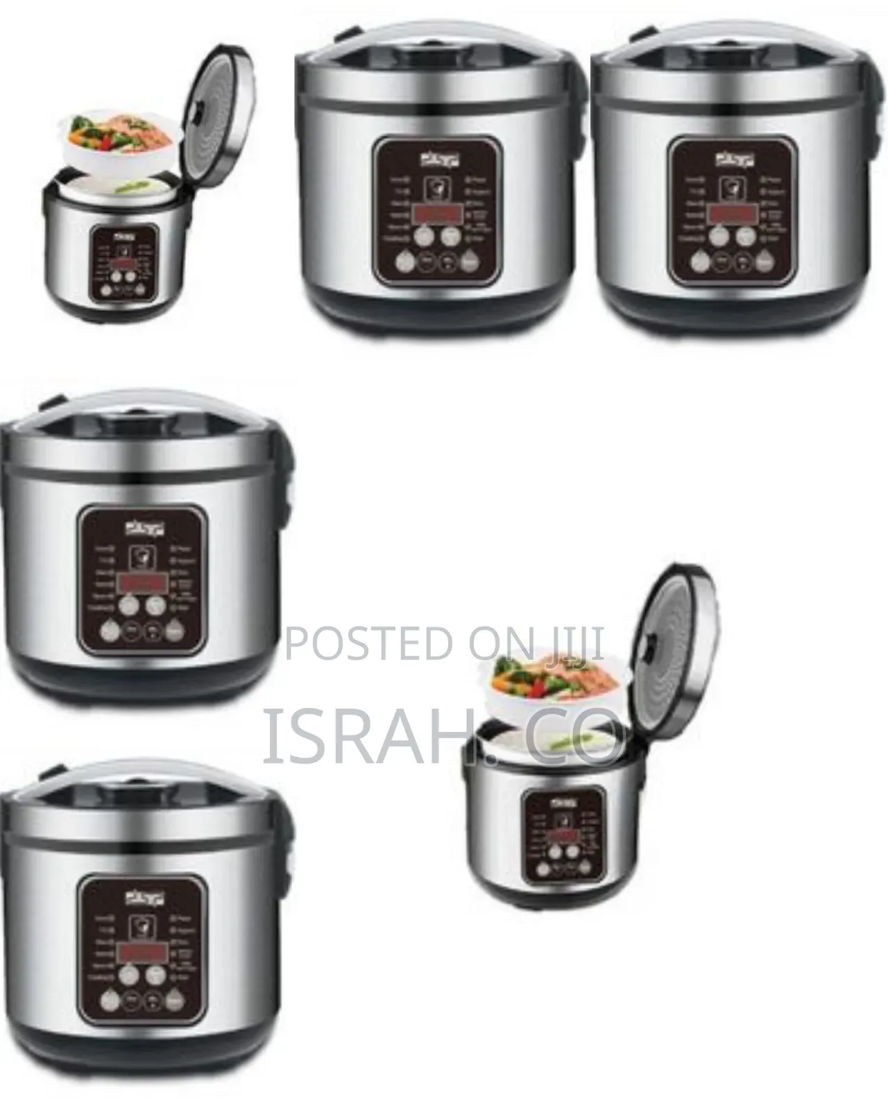 DSP 8 Litre Multi-Functional Rice Cooker Steamer Pan, Silve