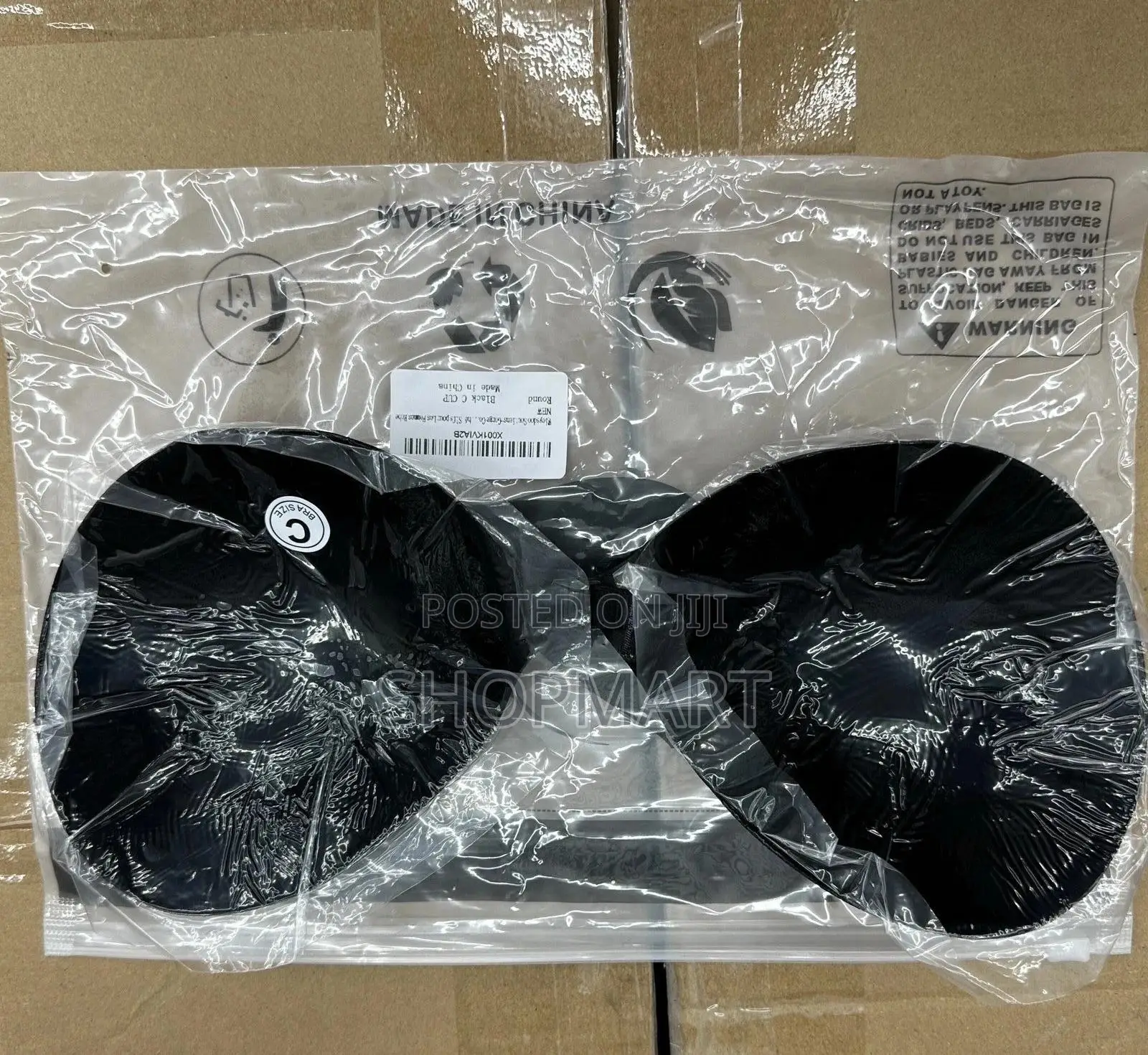 Self Adhesive C Cup Black Bra New in Packet