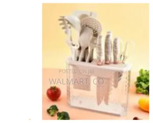Stylish 16 Piece Kitchen Utensil and Knife Set in Diamond