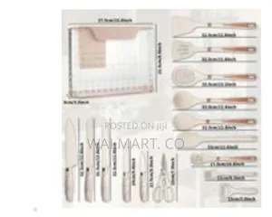 Stylish 16 Piece Kitchen Utensil and Knife Set in Diamond