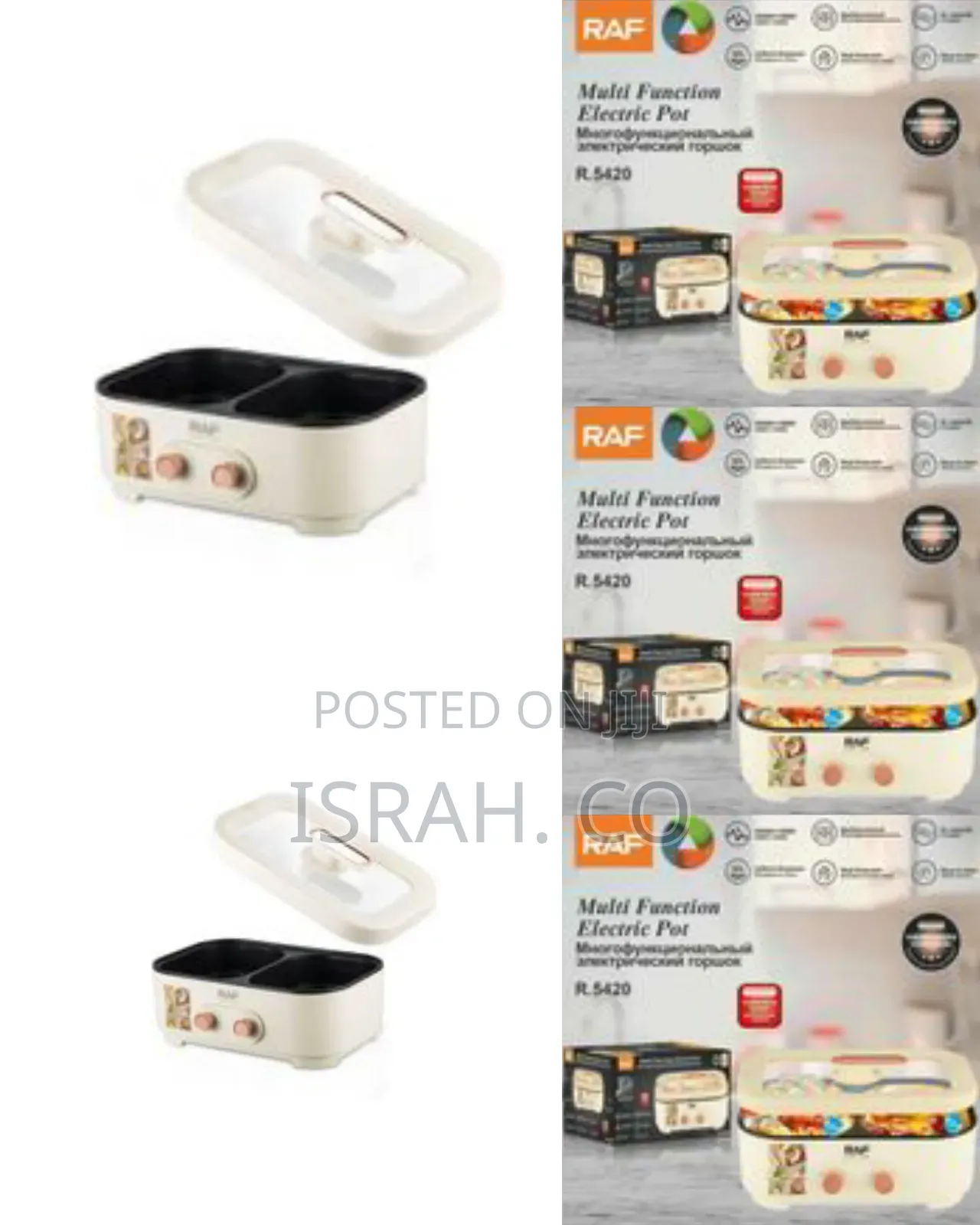 Raf 6l Big Capacity 2 in 1 Multifunctional Electric Hot Pot