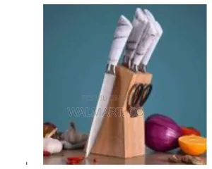Luxury Kitchen Knife Set With Marble Effect Handles