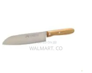 Premium Santoku Knife With Natural Wooden Handles