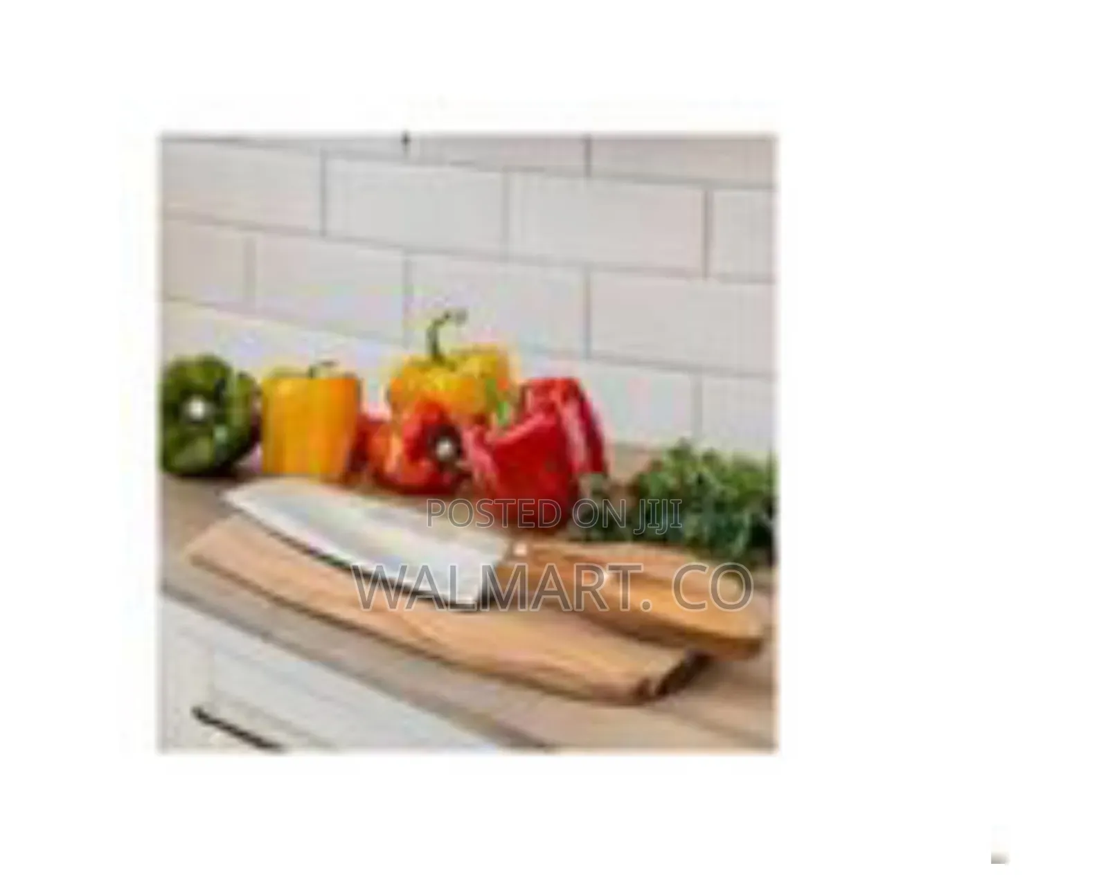 Premium Santoku Knife With Natural Wooden Handles