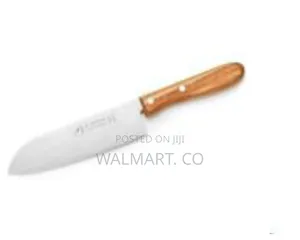 Premium Santoku Knife With Natural Wooden Handles