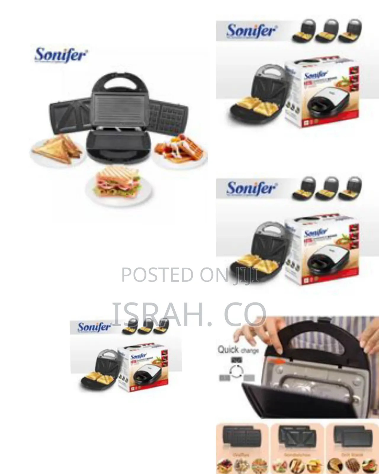 Sonifer Sf-6050 Household Electric Non Stick Detachable Plates