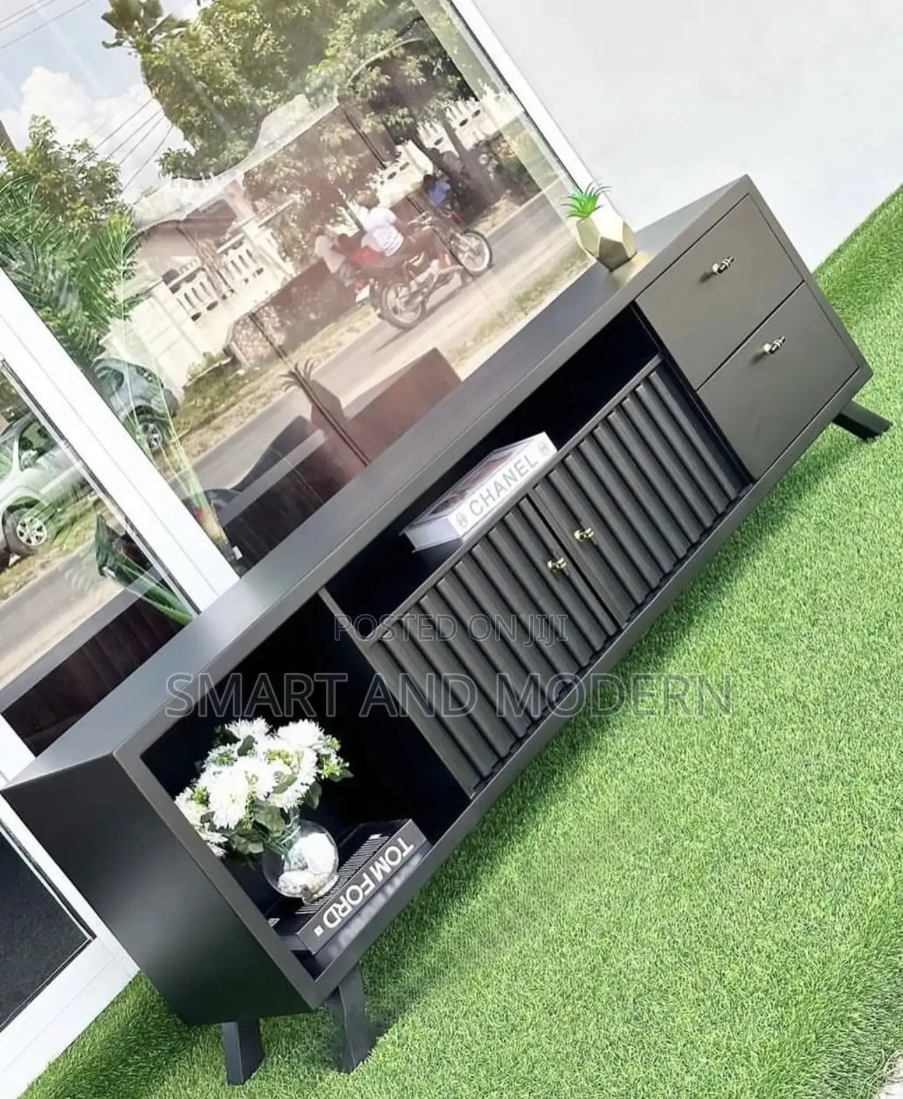 Tv Stand/Tv Stand/ White TVS Stands/5 Feet Long/ Television Unit White