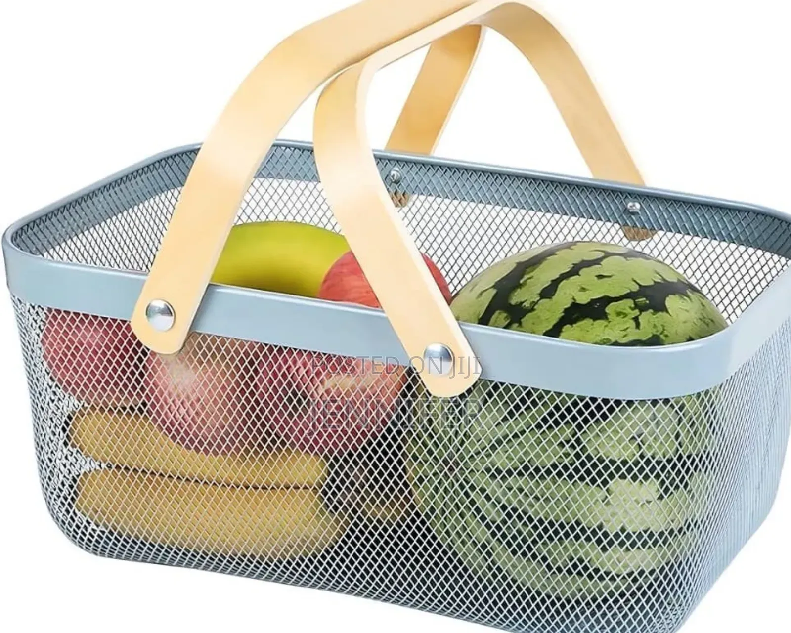 Multifunctional Metal Wire Basket for Kitchen Garden Picnic Cabinet