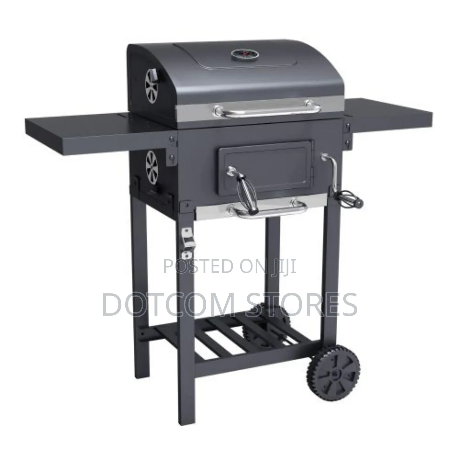 Charcoal Barbecue Grill and Smoker Trolley.