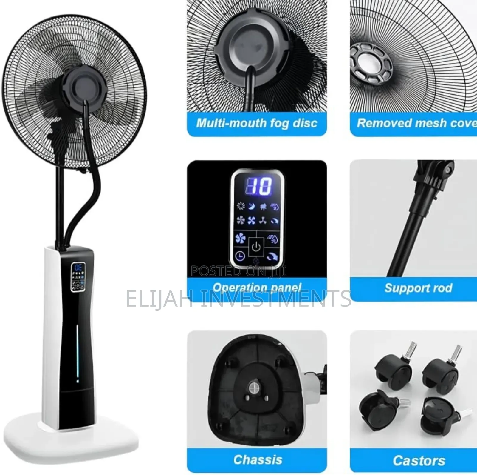 Oscillating Pedestal Fan With Mist