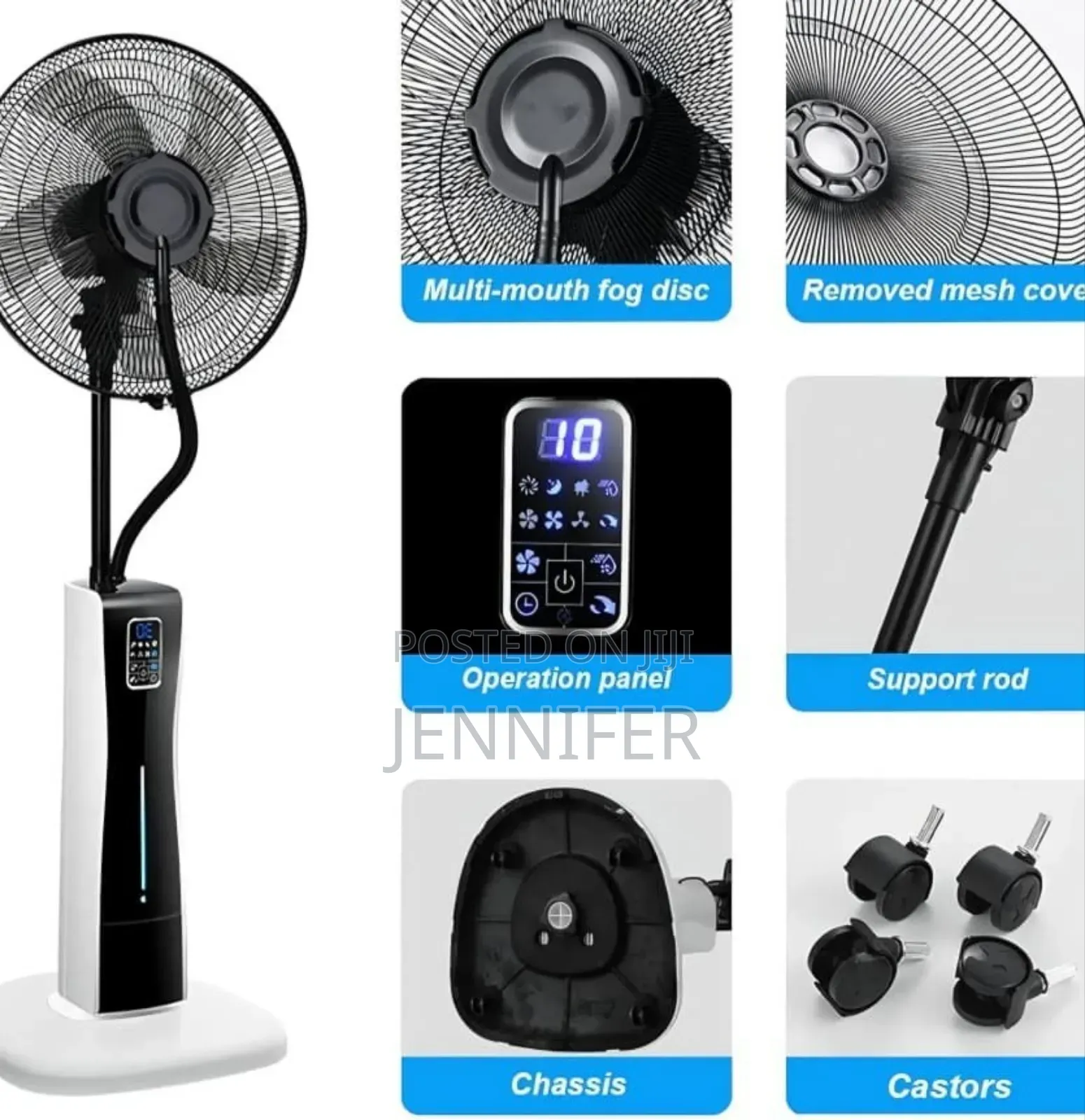 Oscillating Pedestal Fan With Mist