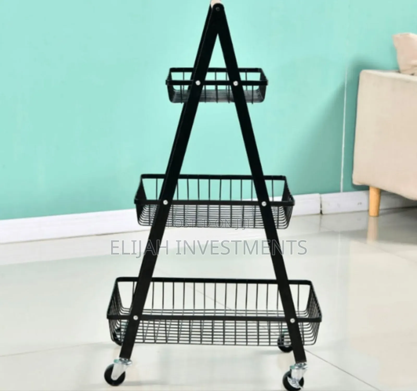 3-Tier Multipurpose Rolling Storage Trolley
