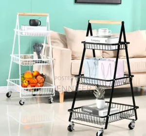 3-Tier Multipurpose Rolling Storage Trolley
