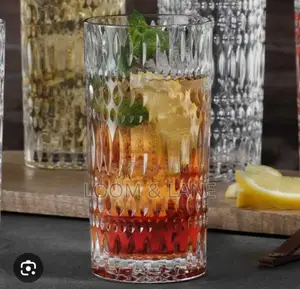 6pcs Long Crystal Clear Cocktail Glasses