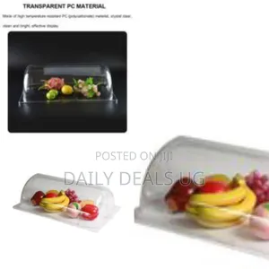 Clear Rectangular Food Cover With Serving Tray - Clear