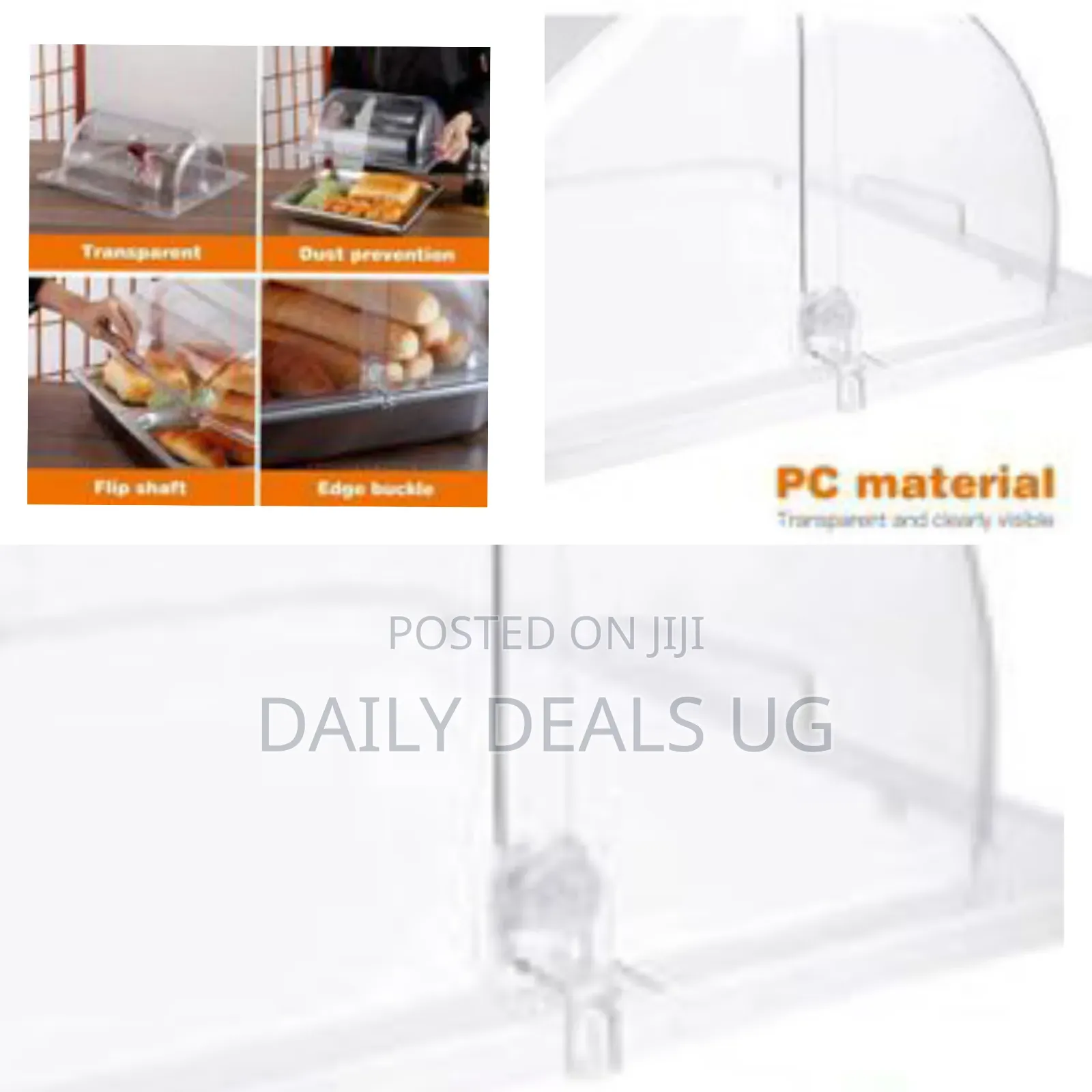 Transparent Rectangular Food Storage Container With Dome Lid