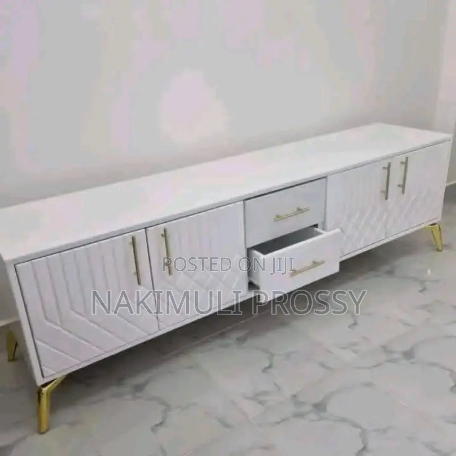 Tv Stand With Gold Metallic Stands