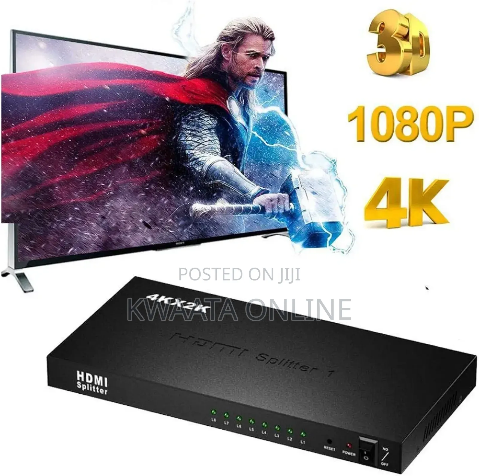 Hdmi Splitter 1-8 Ports 2160p Uhd Video Resolution Full Hd 1080p8