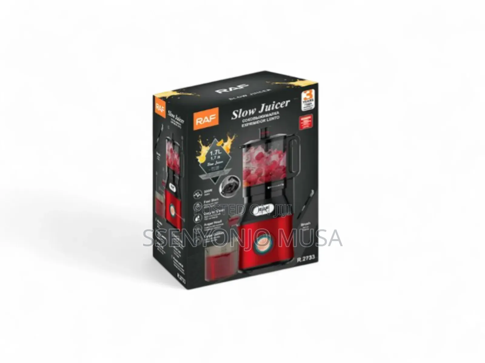 Raf Slow Juicer 300w | Large Caliber 141mm | Stainless Steel Filter
