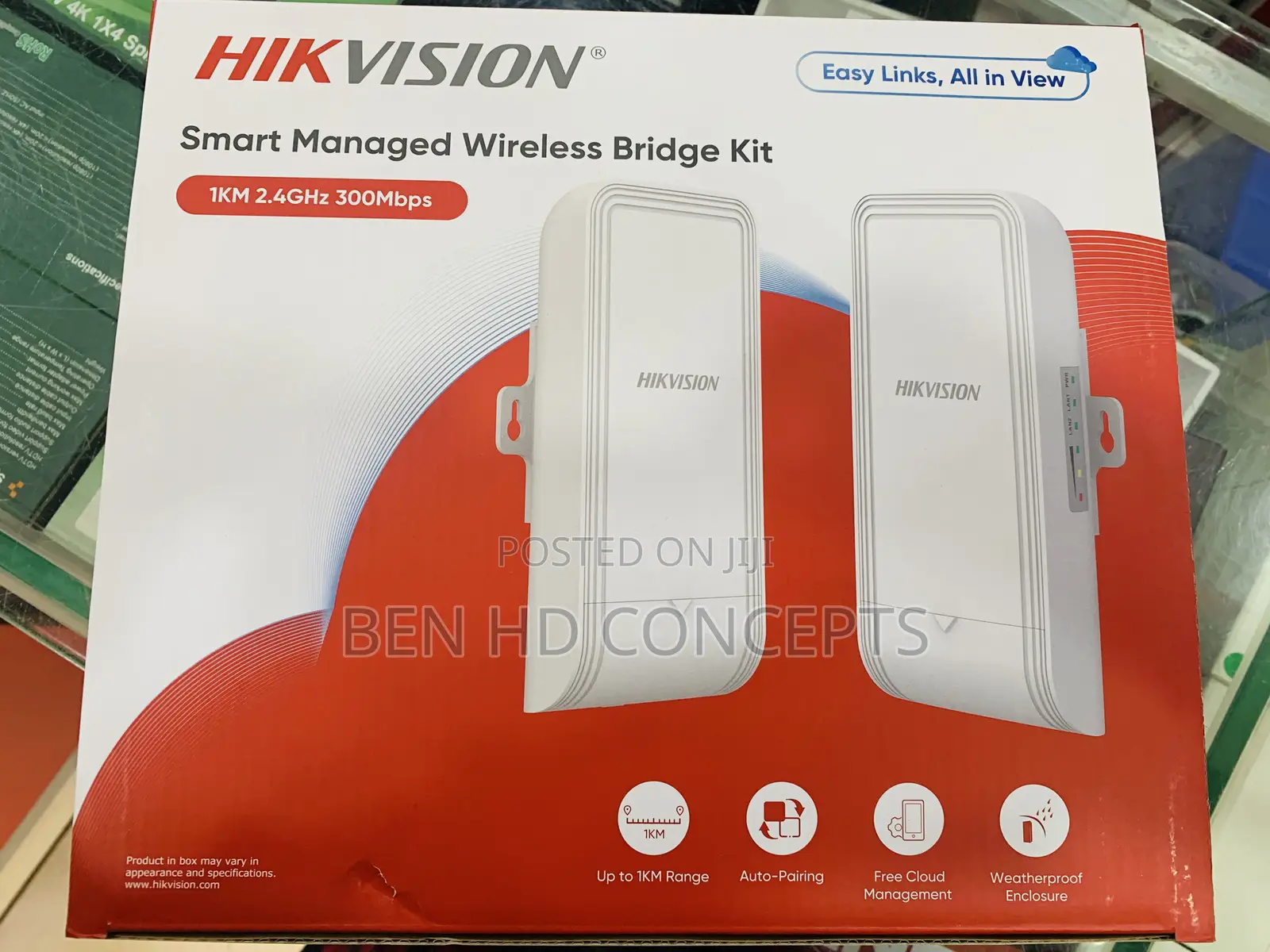 Hikvision CCTV Wireless Bridge 1km 300mbps