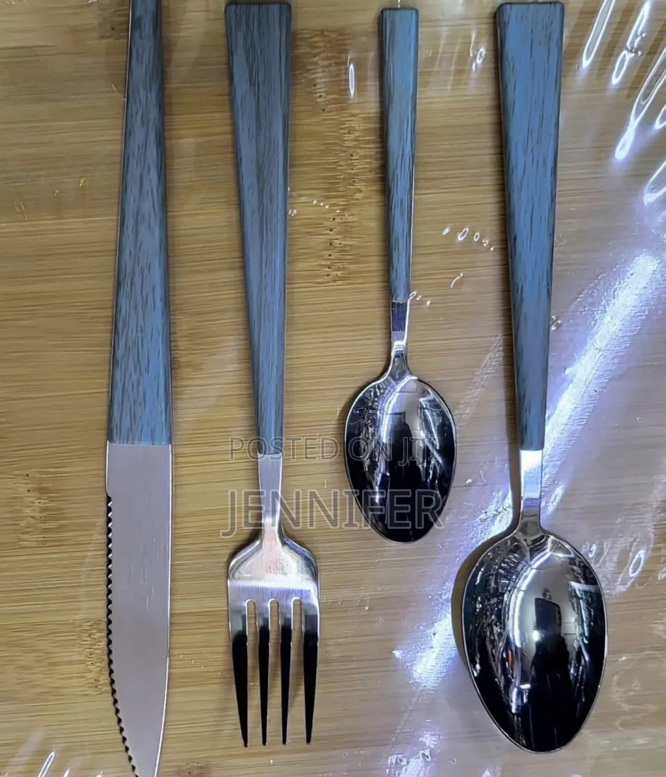 24pcs Cutipol Kube Stainless Steel Cutlery With Slate/Grey