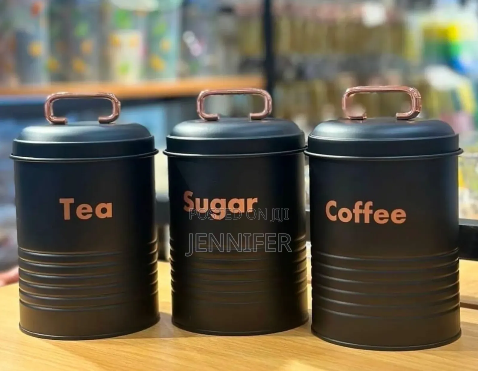 3pcs Kitchen Metallic Storage Canisters
