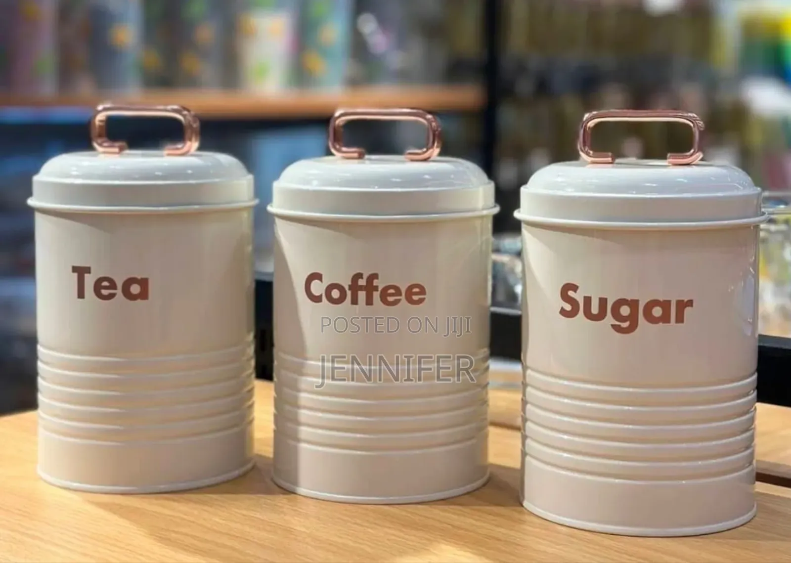 3pcs Kitchen Metallic Storage Canisters