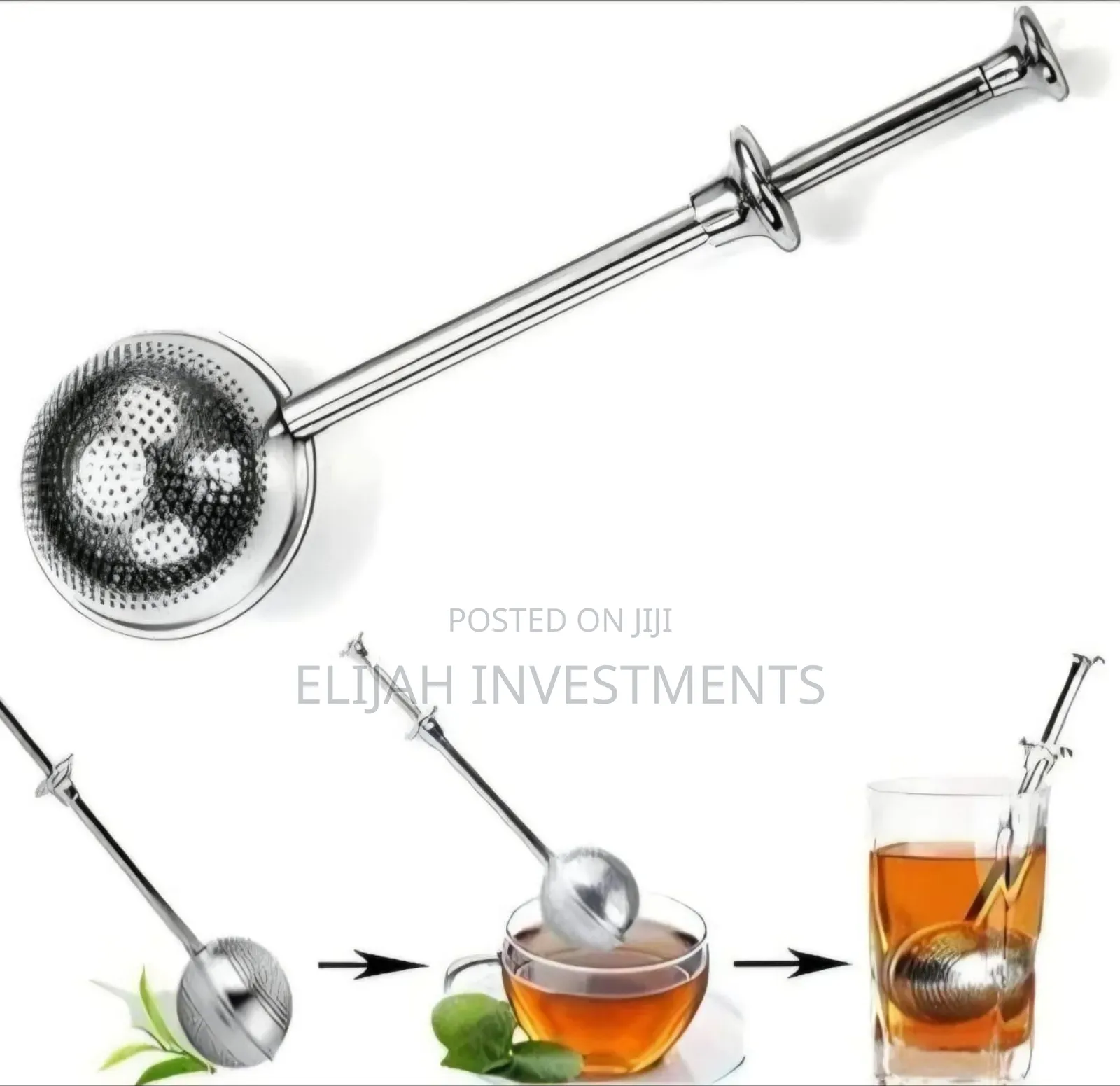 Stainless Steel Telescopic Tea Infuser or Strainer.