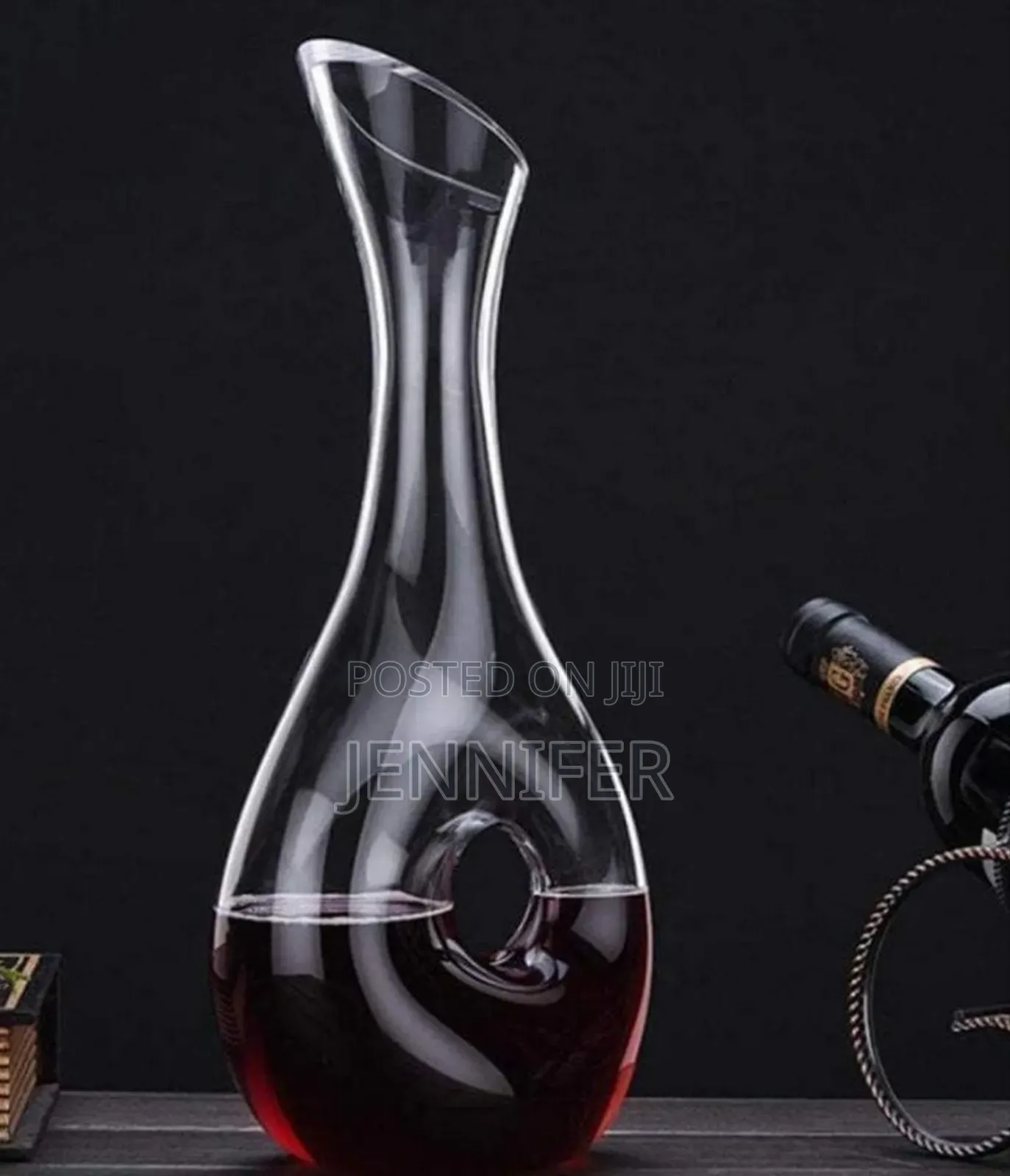 Hand-Blown, Lead-Free Crystal Glass Wine Decanter