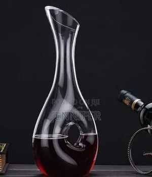Hand-Blown, Lead-Free Crystal Glass Wine Decanter