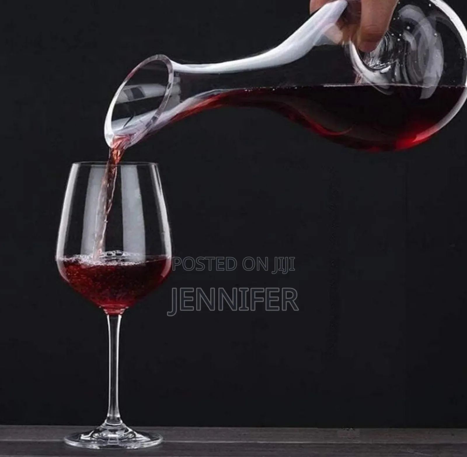 Hand-Blown, Lead-Free Crystal Glass Wine Decanter