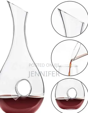 Hand-Blown, Lead-Free Crystal Glass Wine Decanter