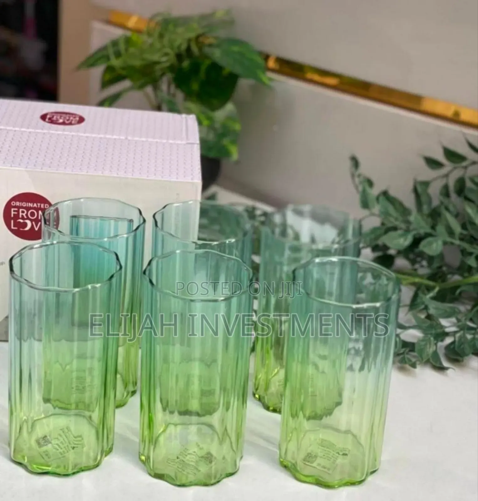 6pcs Deli Glass Blooming Series Water Glasses.