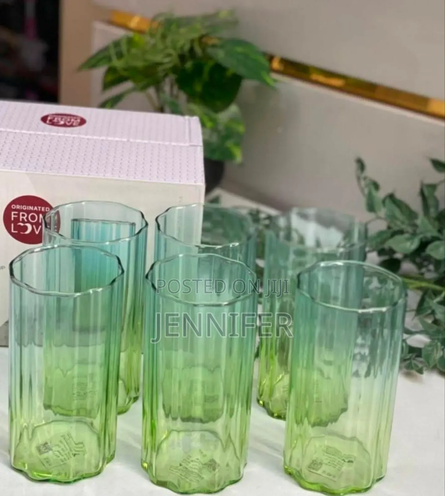 6pcs Deli Glass Blooming Series Water Glasses.