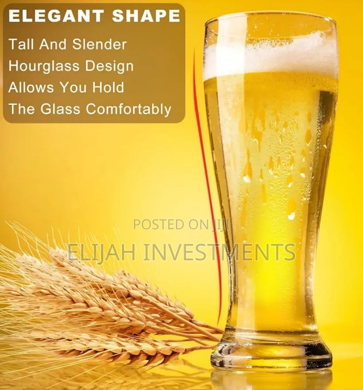 6pcs Pilsner Beer Glasses