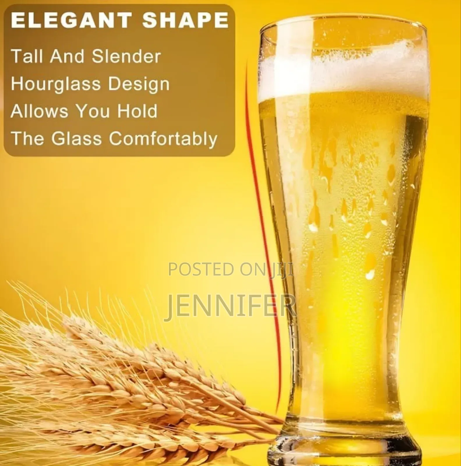 6pcs Pilsner Beer Glasses