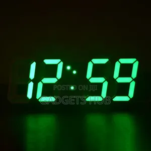 3d Led Digital Clock ,9.7", Large Display Table/ Desk