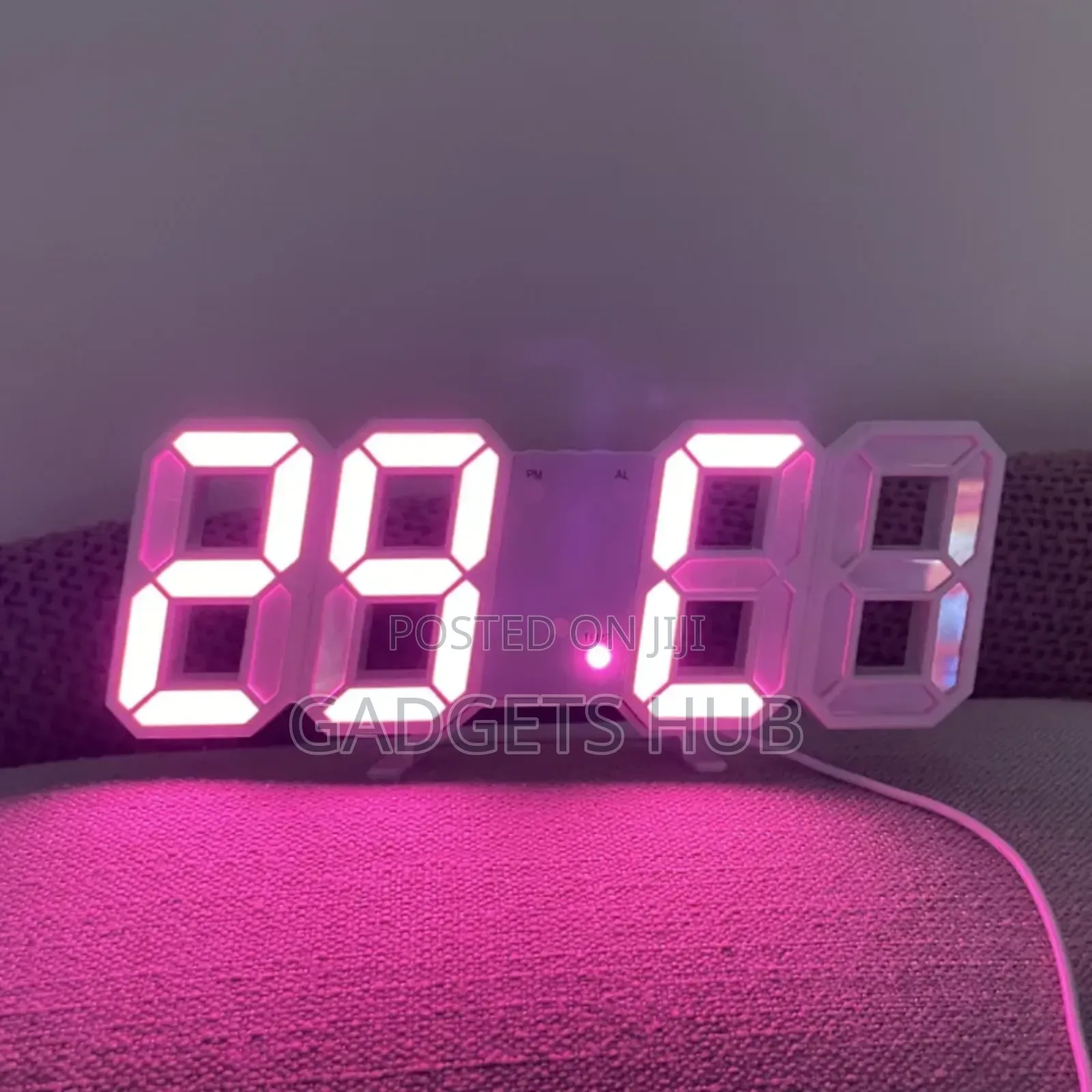 3d Led Digital Clock ,9.7", Large Display Table/ Desk