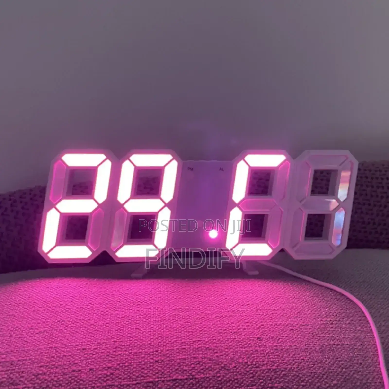 3d Led Digital Clock ,9.7", Large Display Table/ Desk