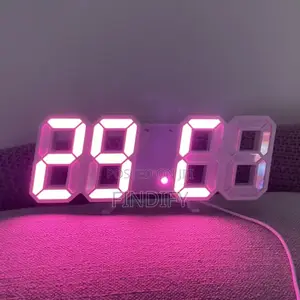 3d Led Digital Clock ,9.7", Large Display Table/ Desk