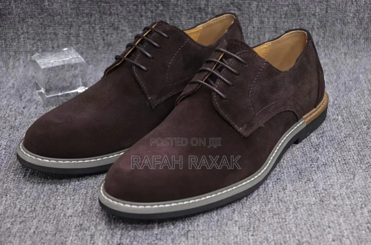 Original Coffee Brown Suede Billionaire Derby Shoes