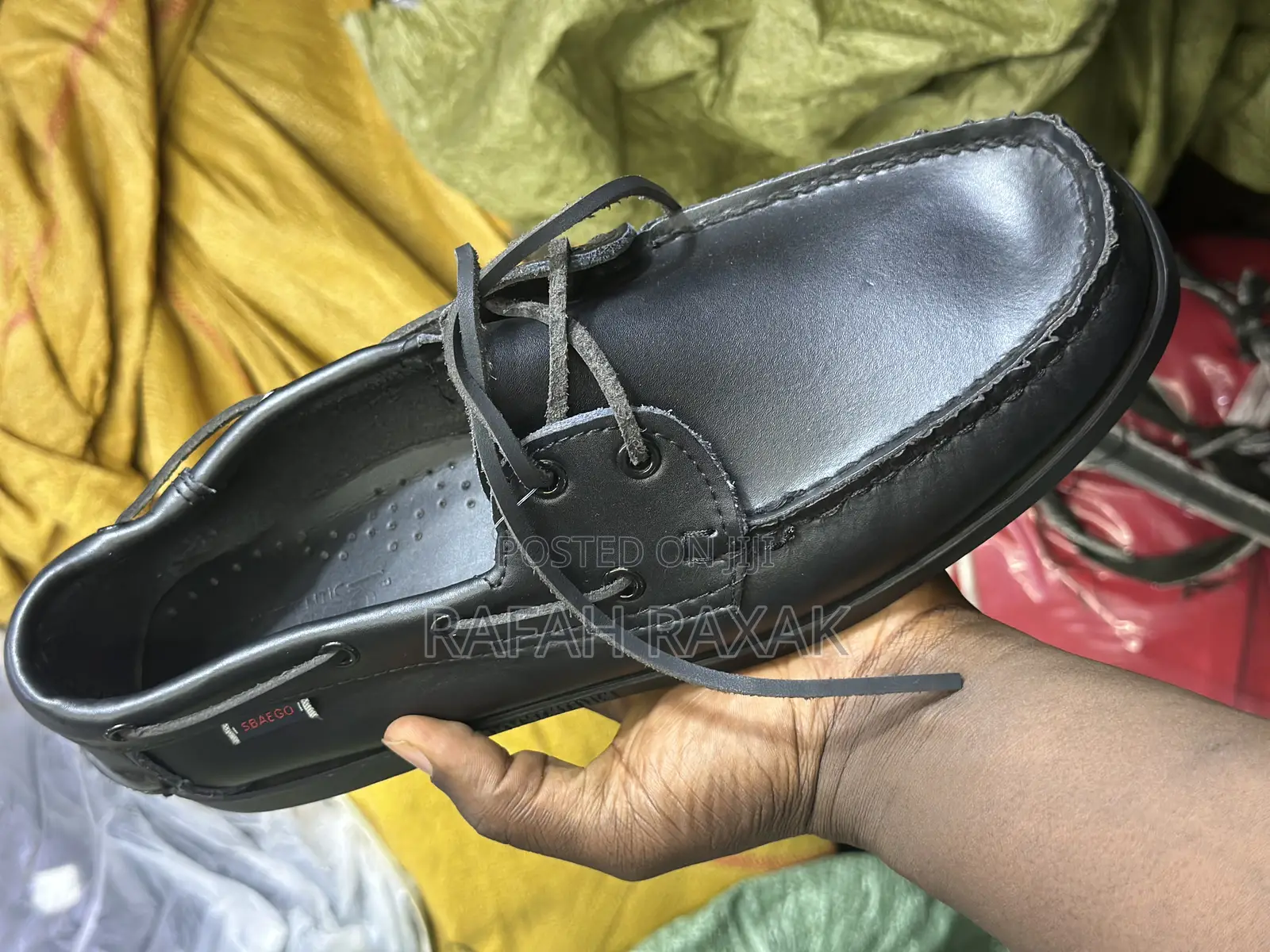 Original Men’S Black Laces Sebago Dockside’S Boat Shoes