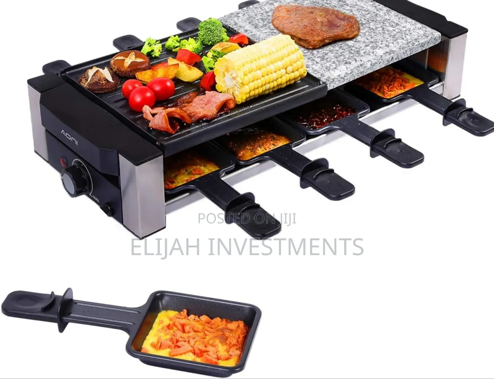Saysonapps Raclette Grill With Granite Stone Grill Top