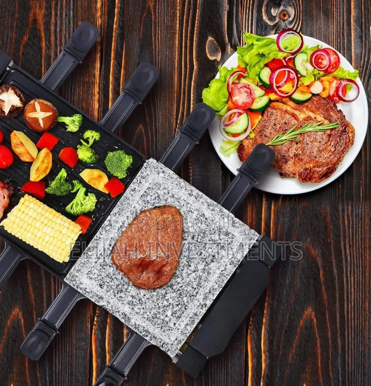 Saysonapps Raclette Grill With Granite Stone Grill Top