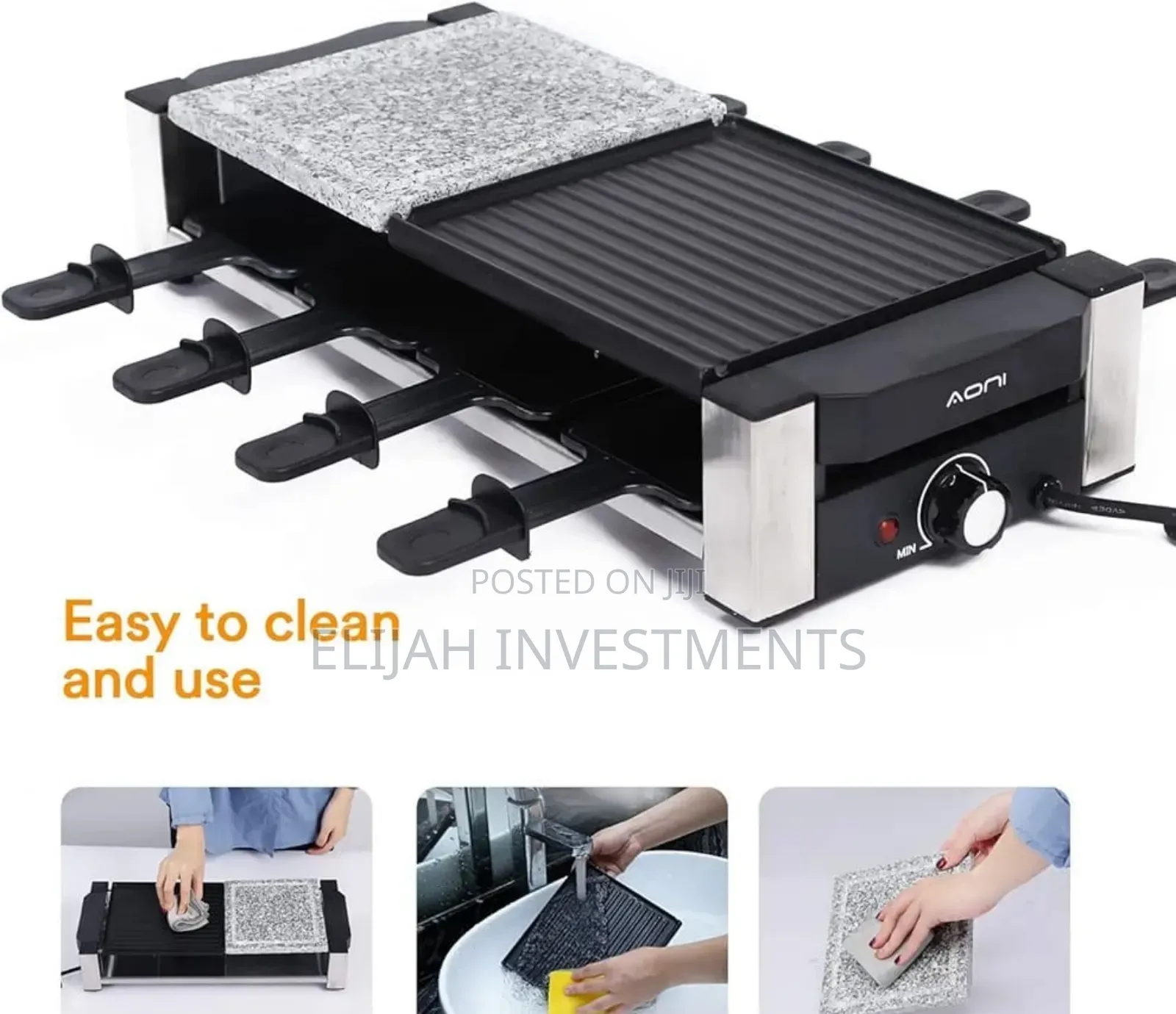 Saysonapps Raclette Grill With Granite Stone Grill Top